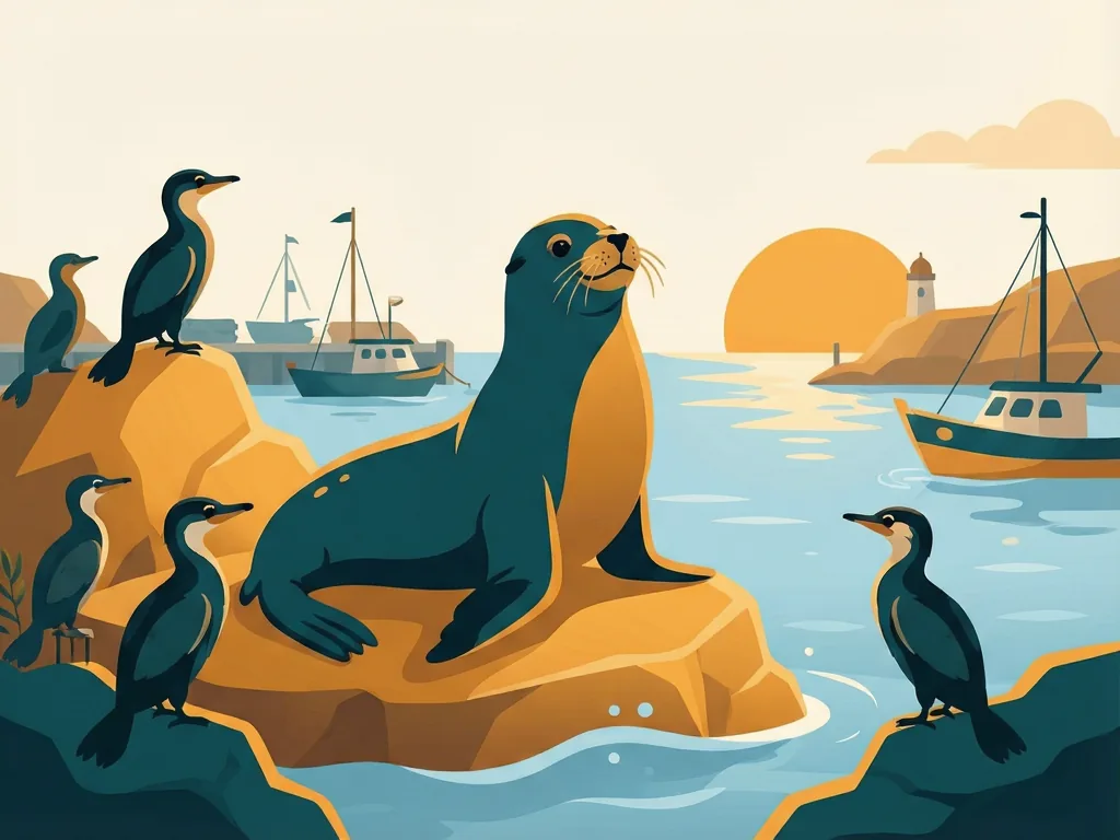 California Sea Lion and Brandt's Cormorant